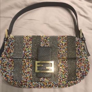 Fendi baguette beaded handbag